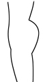 A protruding buttock